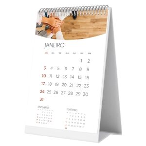 Calendário de mesa vertical 24 páginas